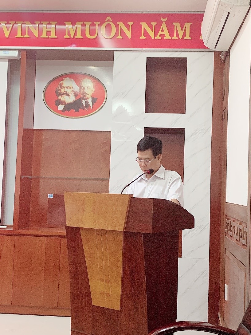 Phó giám đốc, Ủy viên Đảng ủy XN Khí  phát biểu chỉ đạo tại Đại hội.jpg